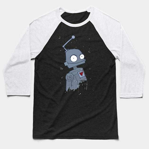 Color Heart-Bot Baseball T-Shirt by BRICHstudiosShop